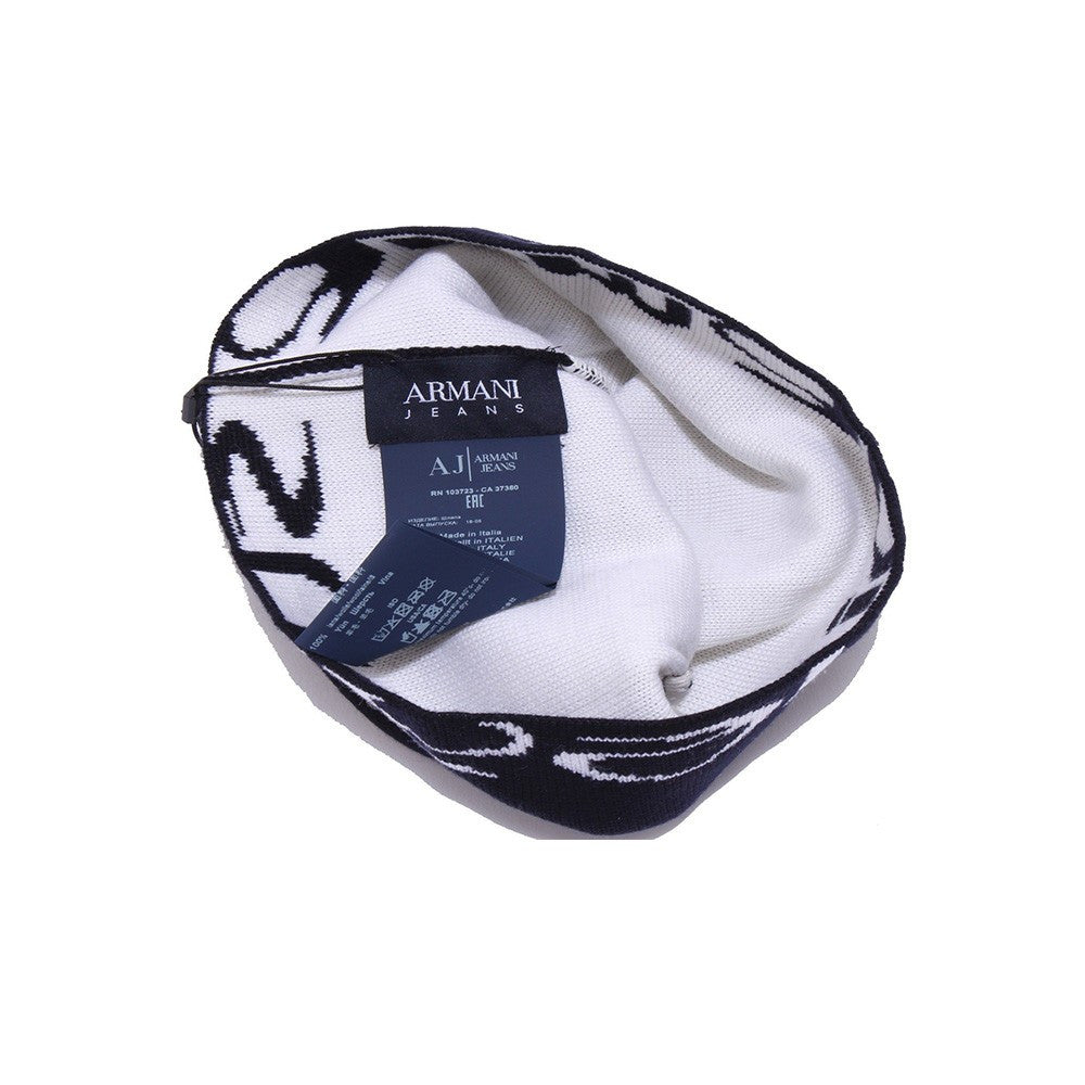Gorro de Lana Armani Jeans Color Azul Marino y Blanco_317.jpg
