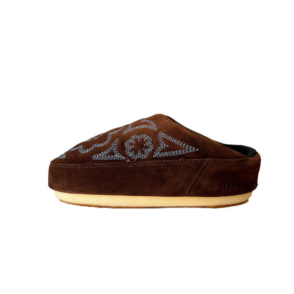 Sabot de Ante Moon Boot MB MULE EMBROIDERED SUEDE 80D1460280 Color Marrón_5129.jpg