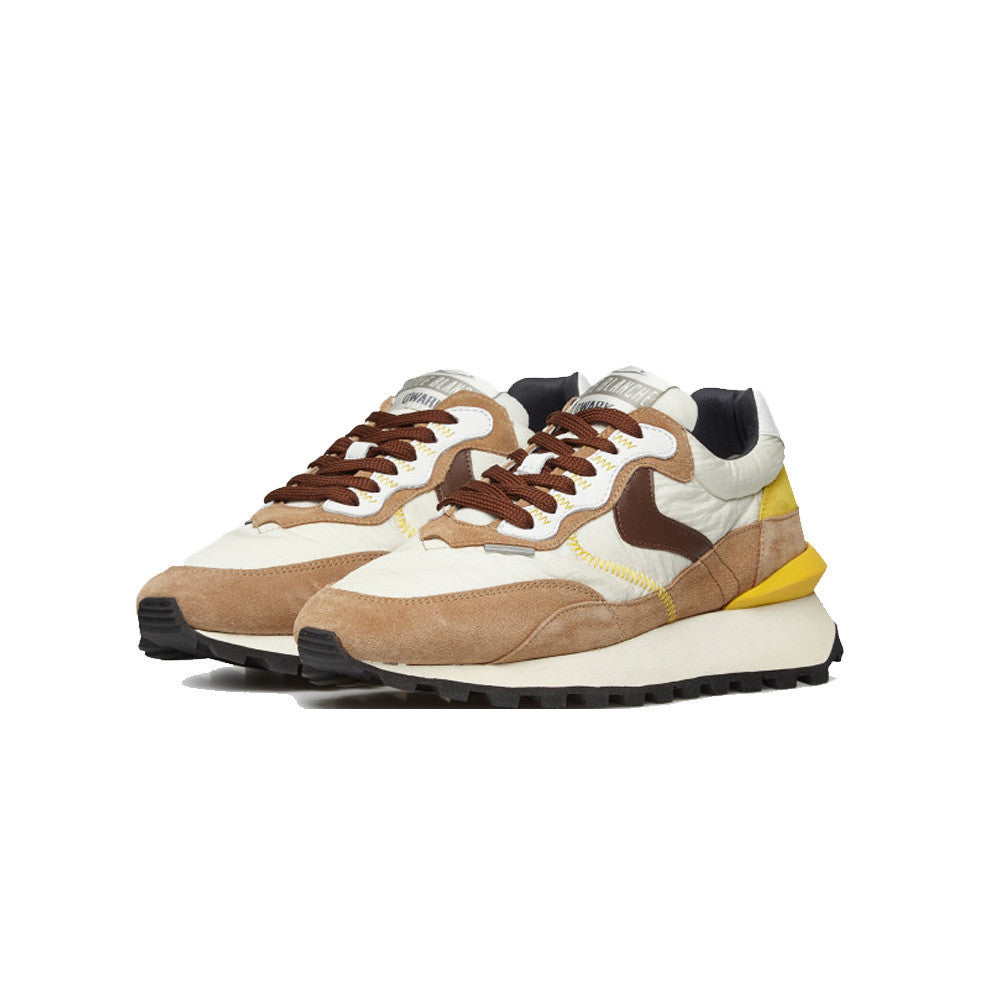 Sneakers Voile Blanche QWARK HYPE MAN Color Blanco Marrón y Amarillo_4681.jpg