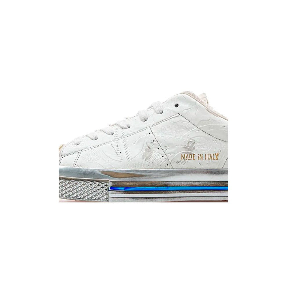 Sneakers de Piel Hidnander STARLESS LOW 048 Color Blanco y Plata_2788.jpg
