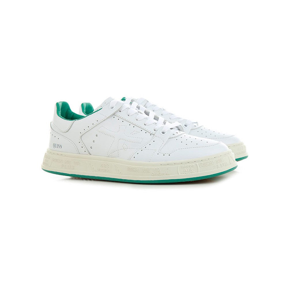 Sneakers de Piel Premiata Quinn 6301 Color Blanco y Verde_2750.jpg
