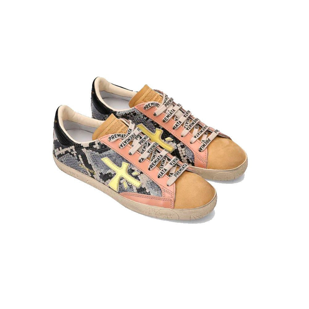 Sneakers de Piel Premiata Timeless Stevend 5977 Color Pitón y Rosa_2747.jpg