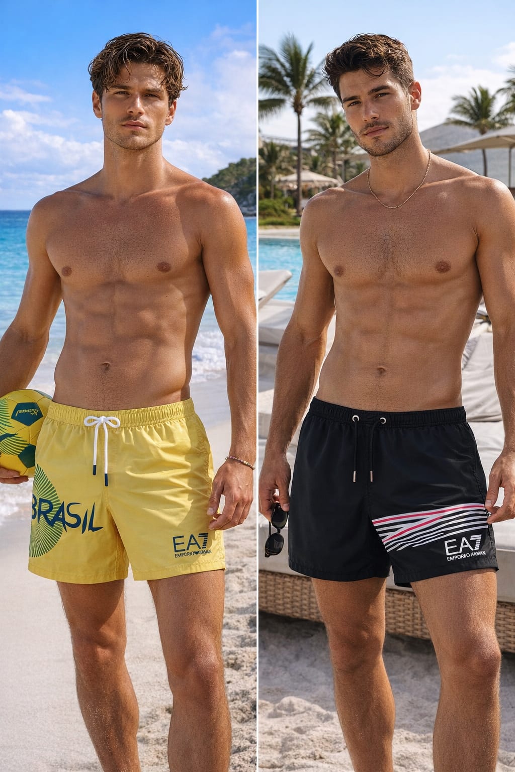 Lote Stock-Mix 1042. De 25 Bañadores de Hombre de EA7 Emporio Armani. Temporada Verano.