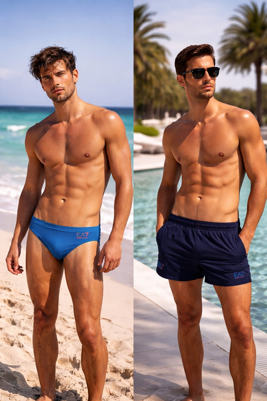 Lote Stock-Mix 1044. De 24 Bañadores de Hombre de EA7 Emporio Armani. Temporada Verano.