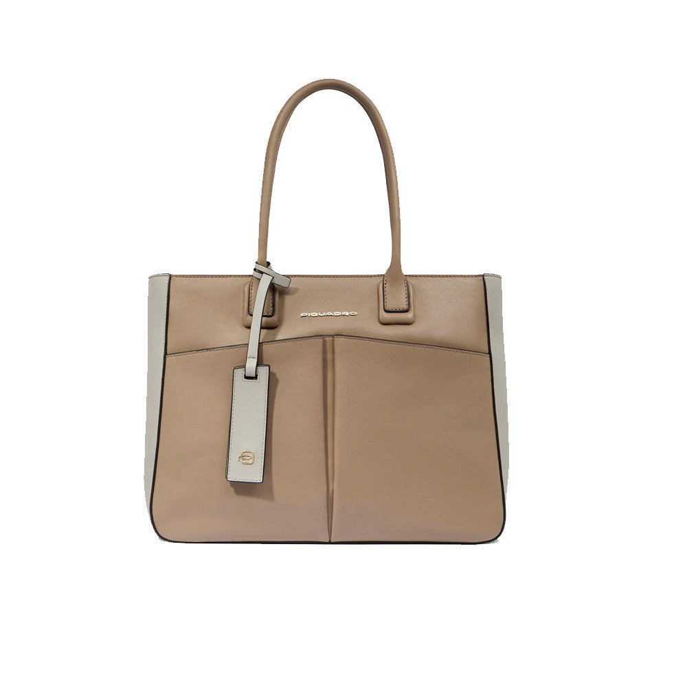 Bolso de Piel Piquadro BD6461W134/BE Color Beige y Gris_5323.jpg