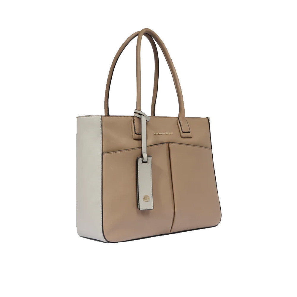 Bolso de Piel Piquadro BD6461W134/BE Color Beige y Gris_5325.jpg