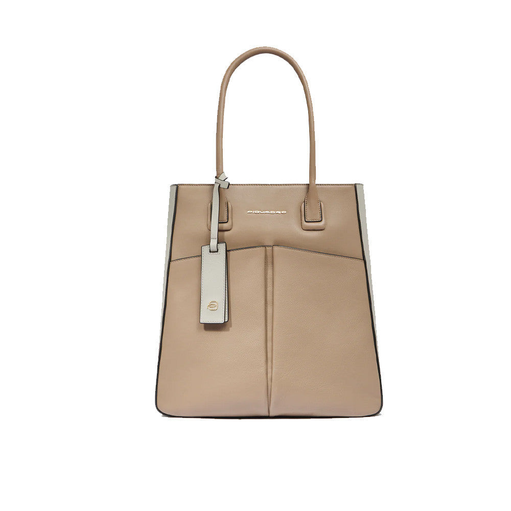 Bolso de Piel Piquadro BD6460W134/BE Color Beige y Gris_5327.jpg