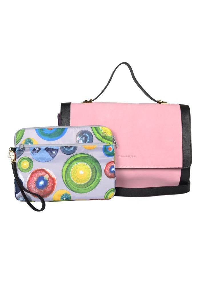 Bolso de piel Piquadro BD3397WO9 Color Rosa y Negro_1.jpg