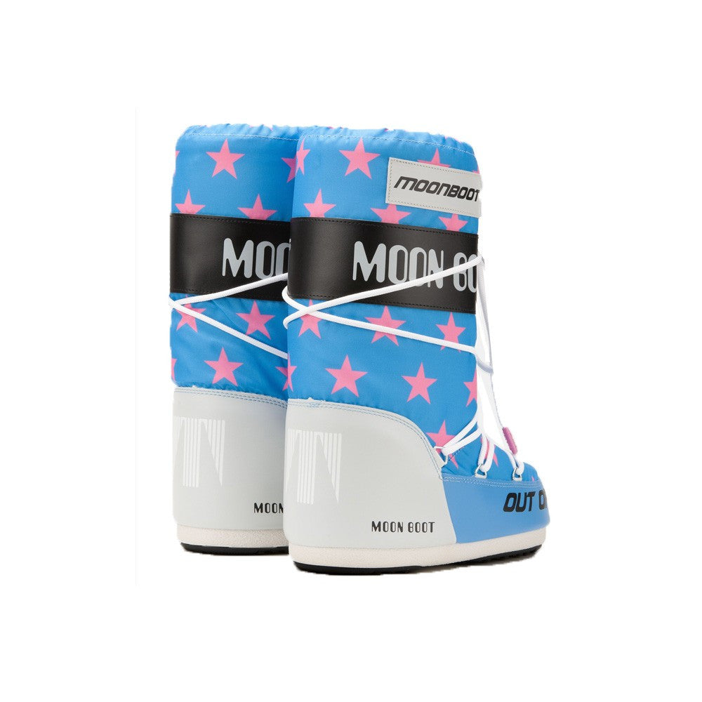 Botas Altas de Niño MOON BOOT ICON RETROBIKER 14028600 Color Azul con Estrellas Rosas_4113.jpg