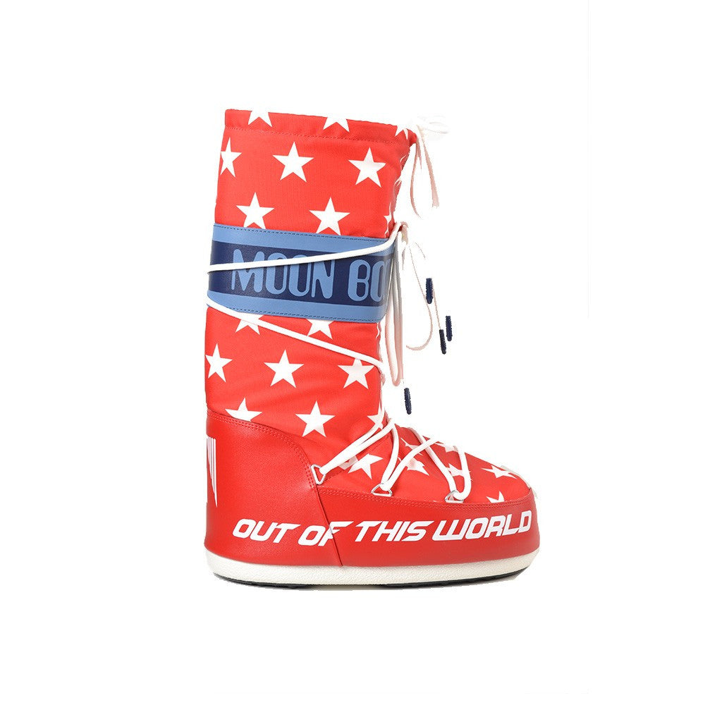 Botas Altas de Niño MOON BOOT ICON RETROBIKER 14028600 Color Rojo con Estrellas Blancas_4119.jpg