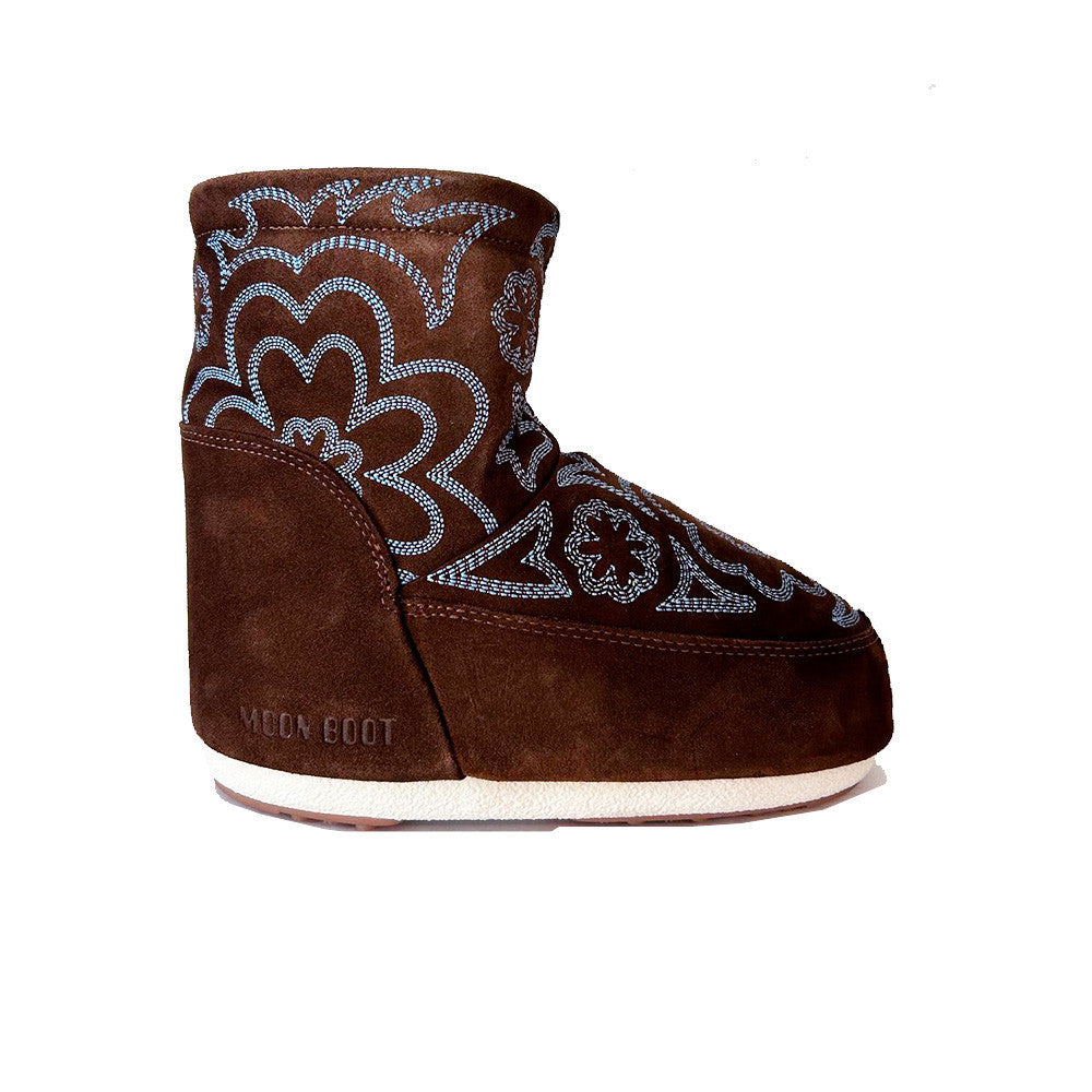 Botas Bajas de Ante Moon Boot ICON LOW NOLACE EMBROIDERED SUEDE 80D1409560 Color Marrón_5115.jpg