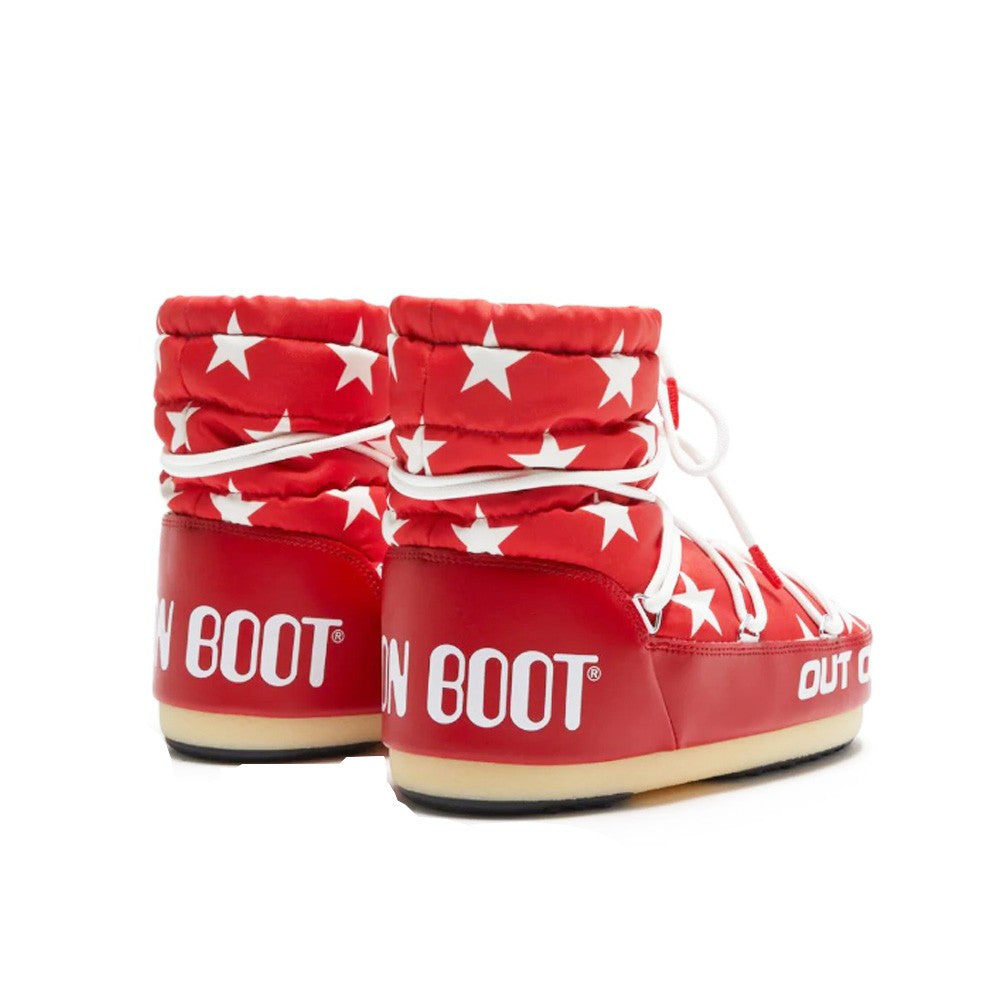 Botín de Niño MOON BOOT LIGHT LOW STARS 14601700 Color Rojo con Estrellas Blancas_4108.jpg