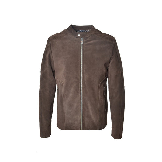 Chaqueta de Ante Daniele Alessandrini I1214K188 Color Marrón_1901.jpg