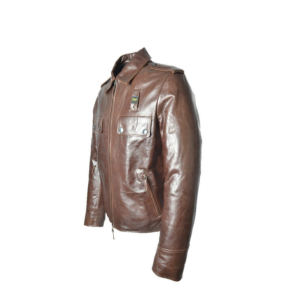 Chaqueta de Piel Blauer WBLUL01129 Color Marrón_1879.jpg