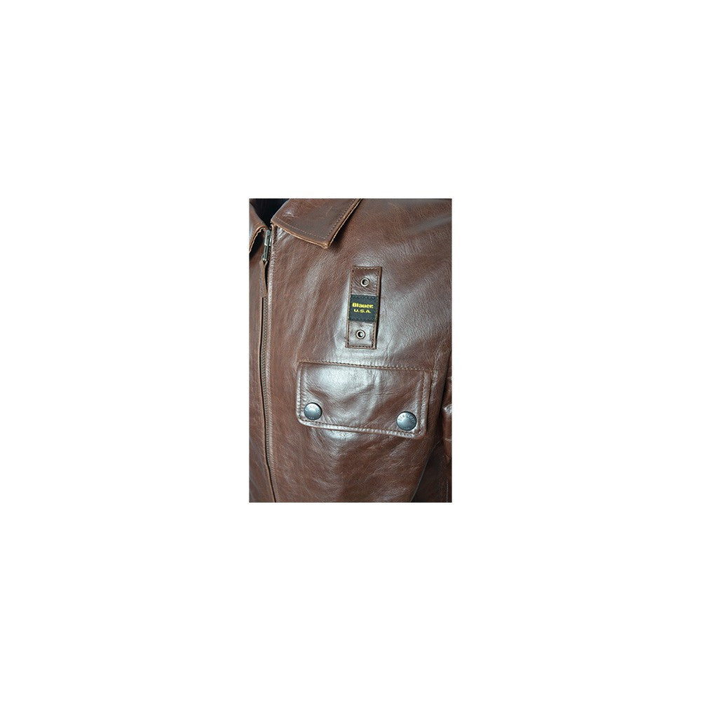 Chaqueta de Piel Blauer WBLUL01129 Color Marrón_1880.jpg