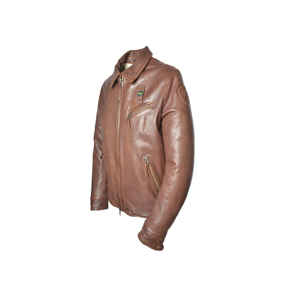 Chaqueta de Piel Blauer WBLUL01284 Color Marrón_1869.jpg