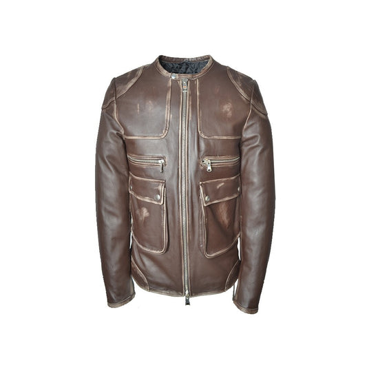 Chaqueta de Piel Daniele Alessandrini I1230K189 Color Marrón_1905.jpg