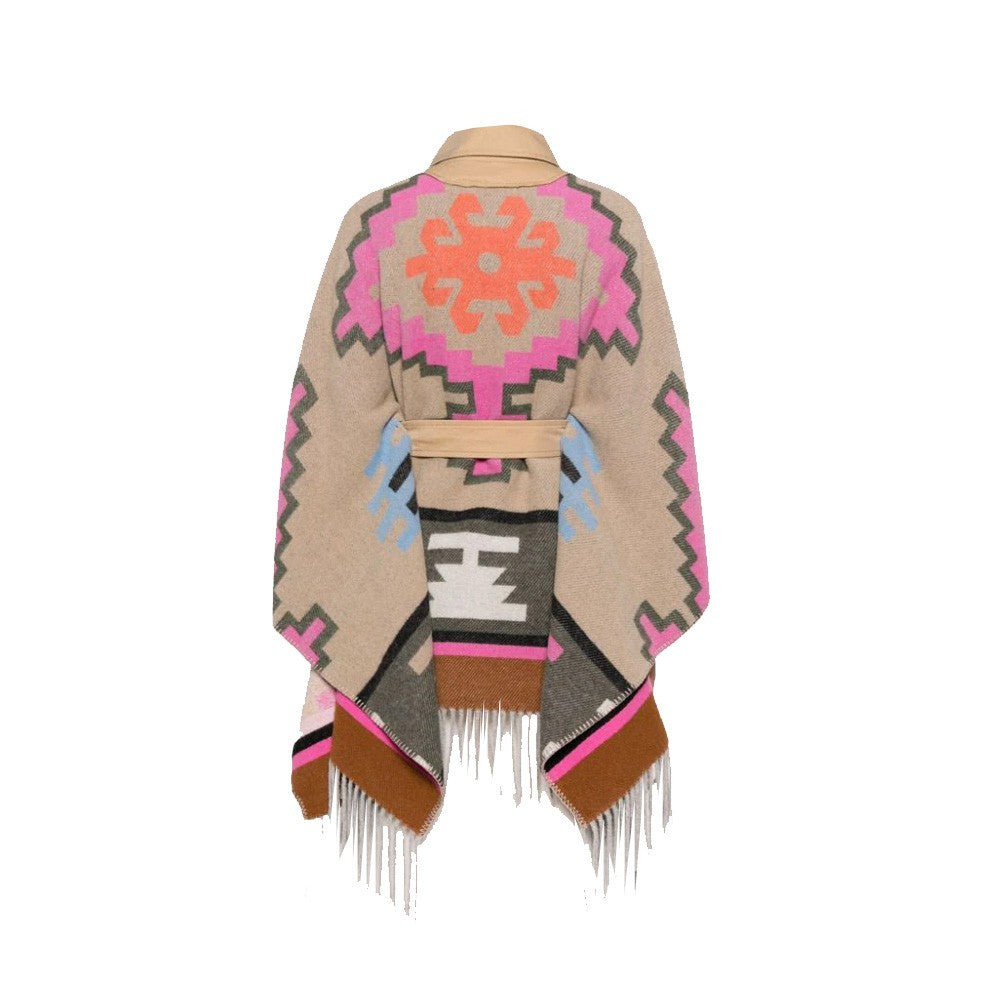 Chaquetón Bazar Deluxe S9203500 Color Camel y Estampado Étnico_3674.jpg
