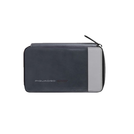 Bolsa para Cables de Piel Piquadro AC4627UB00/GRN Color Gris y Negro_3248.jpg