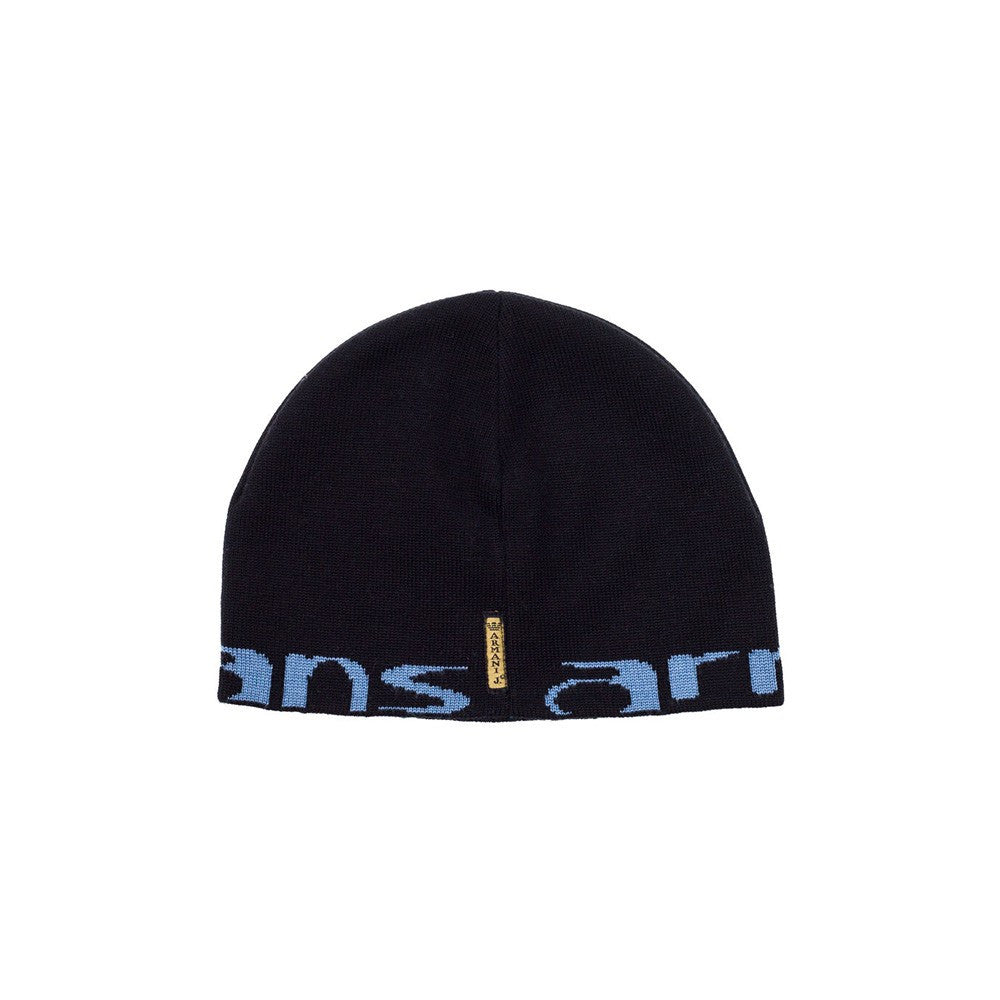 Gorro de Lana Armani Jeans CD102 Color Azul Marino y Letras en Celeste_314.jpg