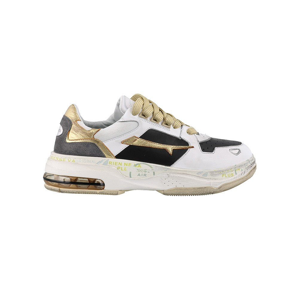 Sneakers de Piel Premiata DRAKE 0018 Color Blanco / Oro_609.jpg