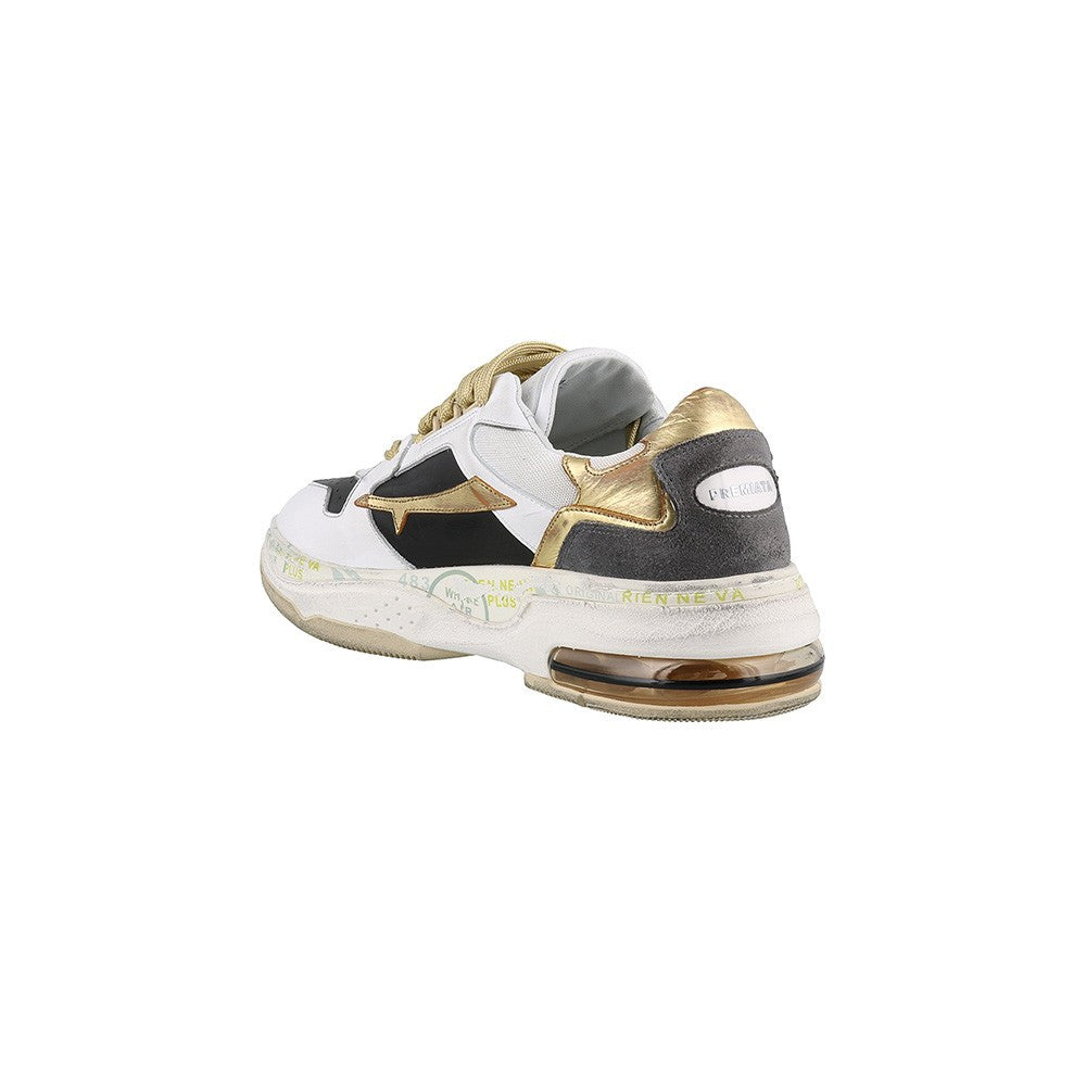 Sneakers de Piel Premiata DRAKE 0018 Color Blanco / Oro_610.jpg
