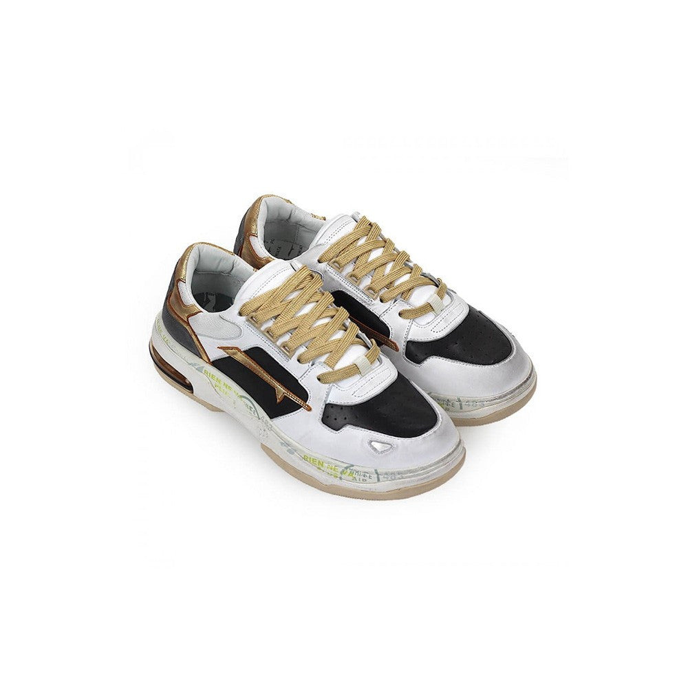 Sneakers de Piel Premiata DRAKE 0018 Color Blanco / Oro_611.jpg