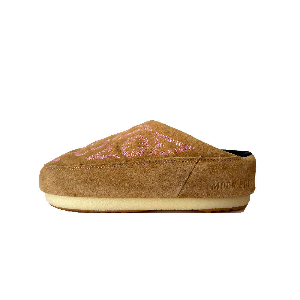 Sabot de Ante Moon Boot MB MULE EMBROIDERED SUEDE 80D1460280 Color Camel_5133.jpg