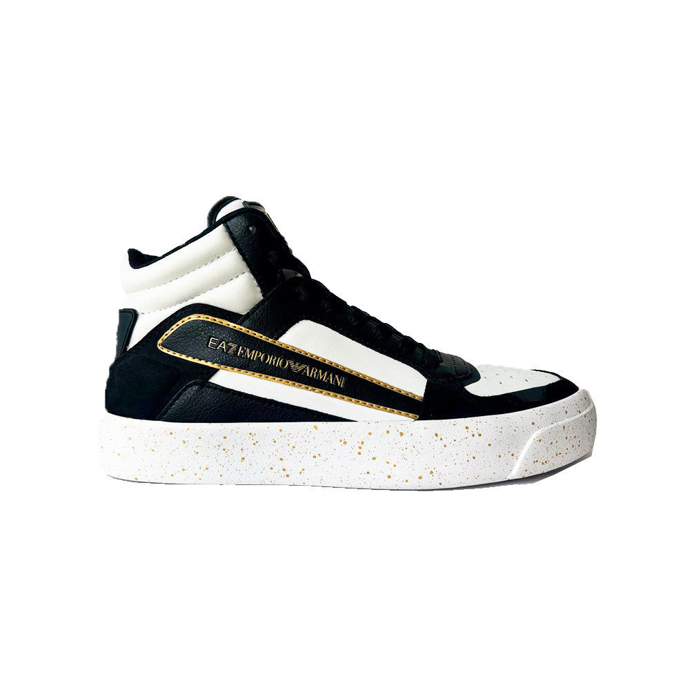 Sneakers Altas de Piel EA7 Emporio Armani X8Z042 XK351 R659 Color Negro Blanco y Oro_4821.jpg