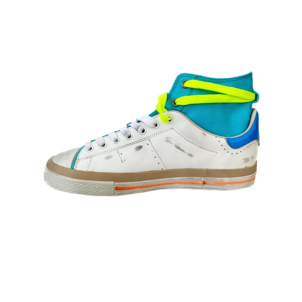 Sneakers Altas de Piel Hidnander Starless High 014 Color Blanco y Turquesa_2790.jpg