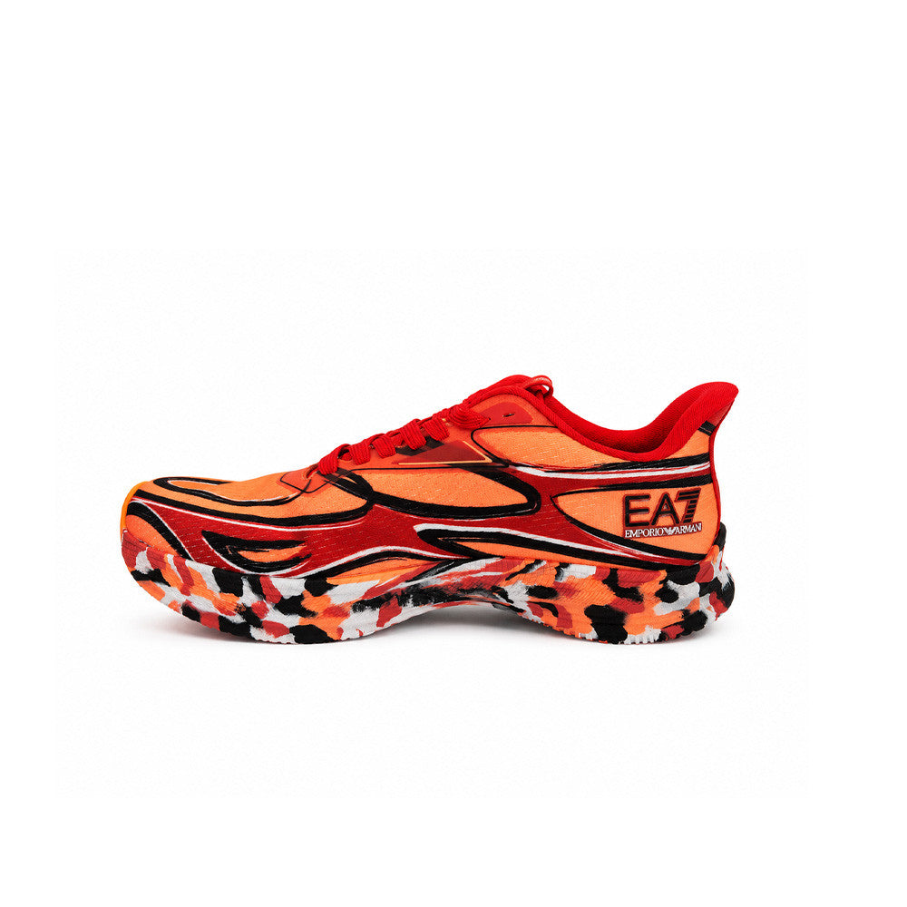 Sneakers EA7 Emporio Armani 7X00629 AF23091 Color Rojo y Salmón_10379.jpg