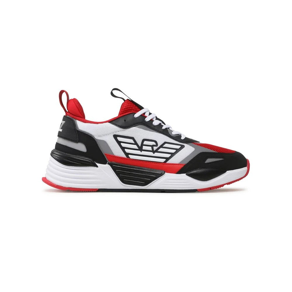 Sneakers EA7 Emporio Armani X8X070 XK165 S315 Color Blanco Negro y Rojo_1465.jpg