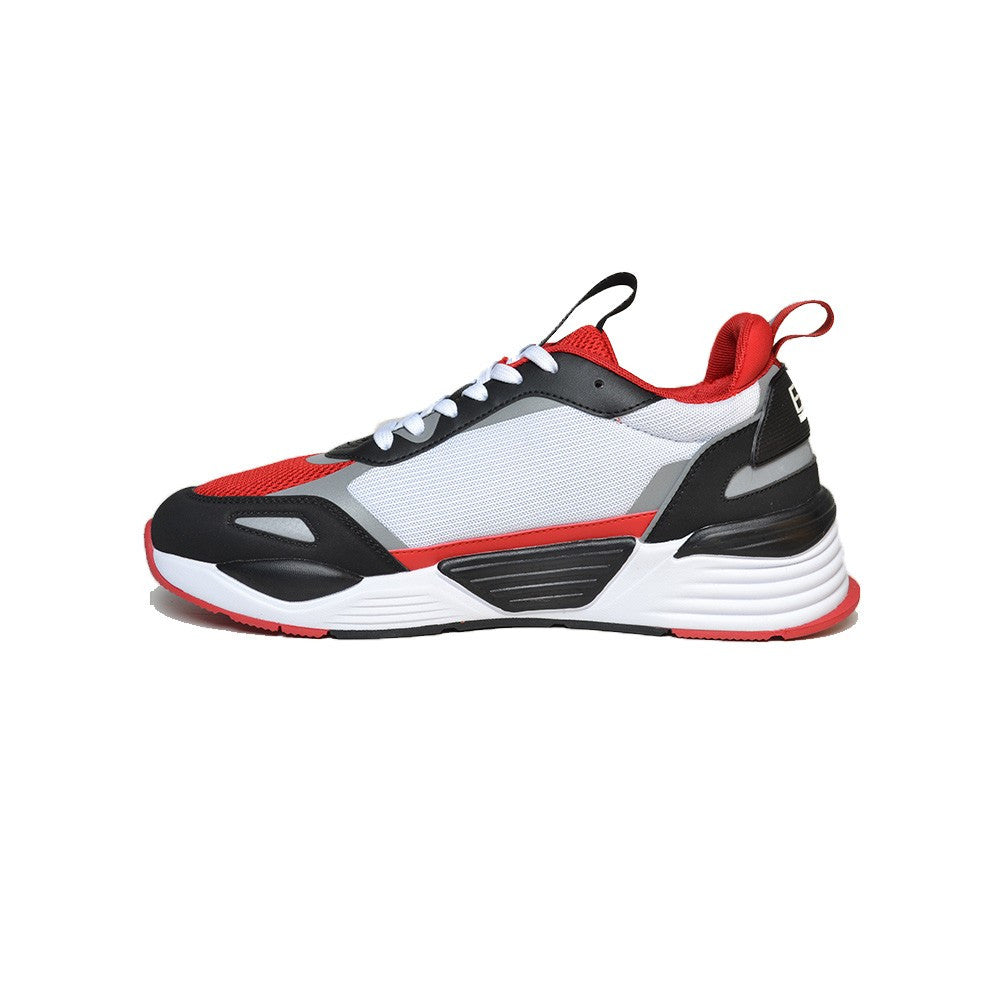 Sneakers EA7 Emporio Armani X8X070 XK165 S315 Color Blanco Negro y Rojo_1466.jpg