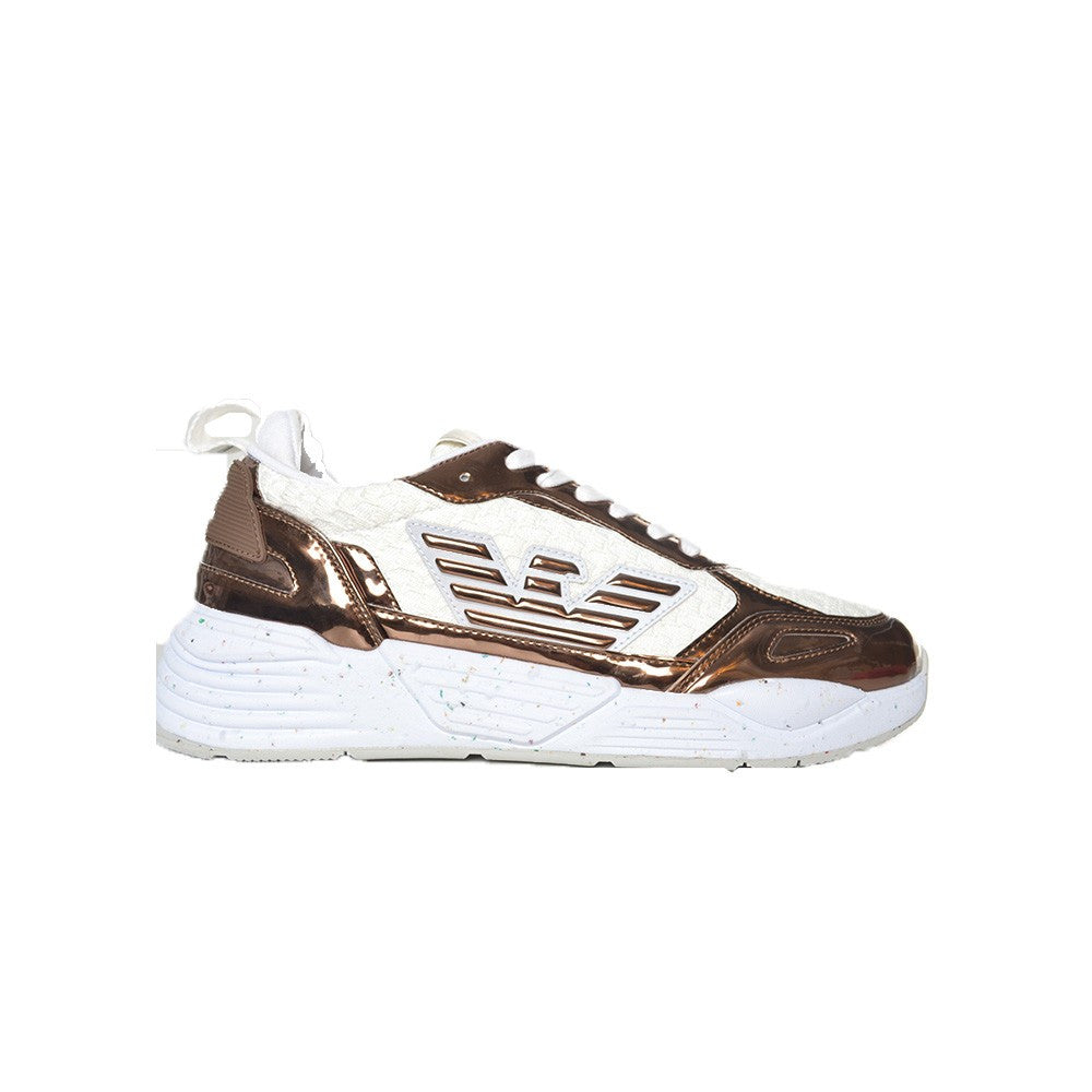 Sneakers EA7 Emporio Armani X8X128 XK306 R324 Color Bronce y Blanco_2419.jpg