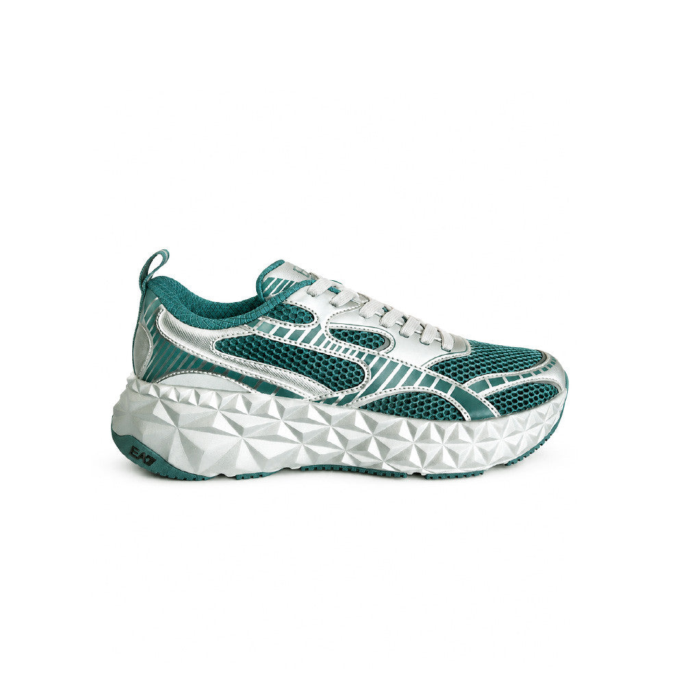 Sneakers EA7 Emporio Armani X8X238 XK431 Color Plata y Verde_10400.jpg