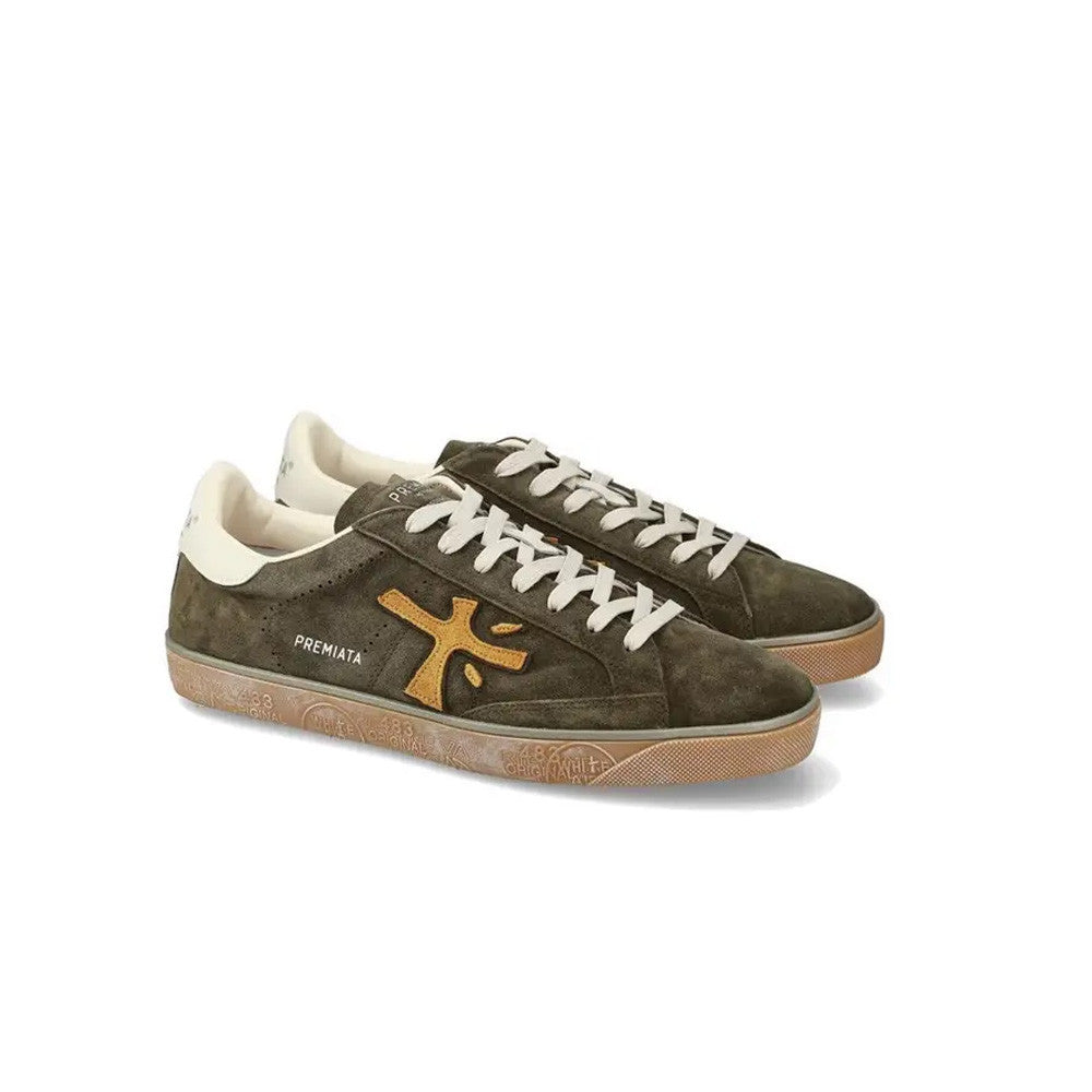 Sneakers de Ante Premiata Steven 7627 Color Marrón Verdoso_9973.jpg