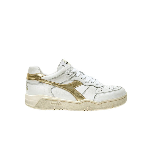 Sneakers de Piel Diadora HERITAGE B 560 LAMiNATED WN Color Blanco y Oro_8231.jpg
