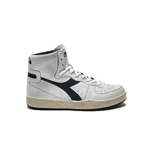 Sneakers de Piel Diadora HERITAGE MI BASKET USED Color Blanco y Marino_8263.jpg