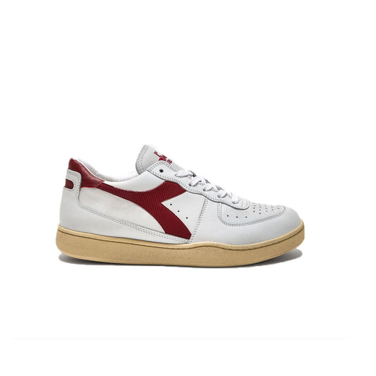 Sneakers de Piel Diadora HERITAGE MI BASQUET LOW USED Color Blanco y Rojo_8246.jpg