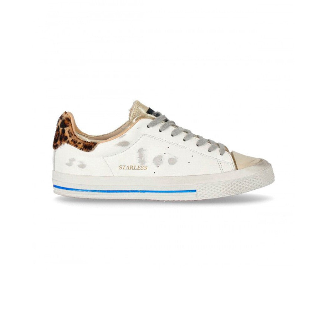 Sneakers de Piel Hidnander STARLESS LOW 032 Color Blanco Macula y Oro_2783.jpg