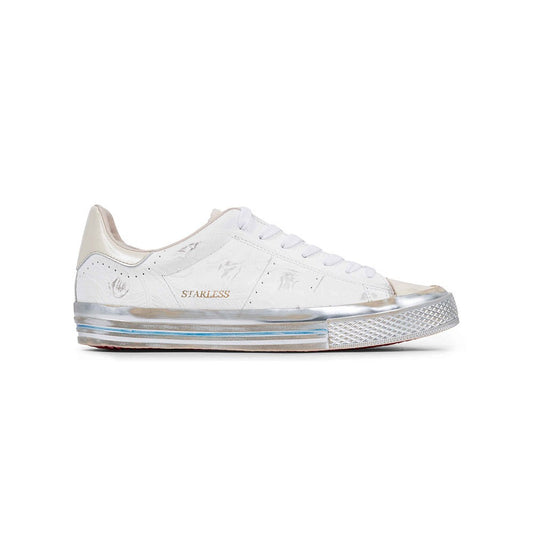 Sneakers de Piel Hidnander STARLESS LOW 048 Color Blanco y Plata_2786.jpg