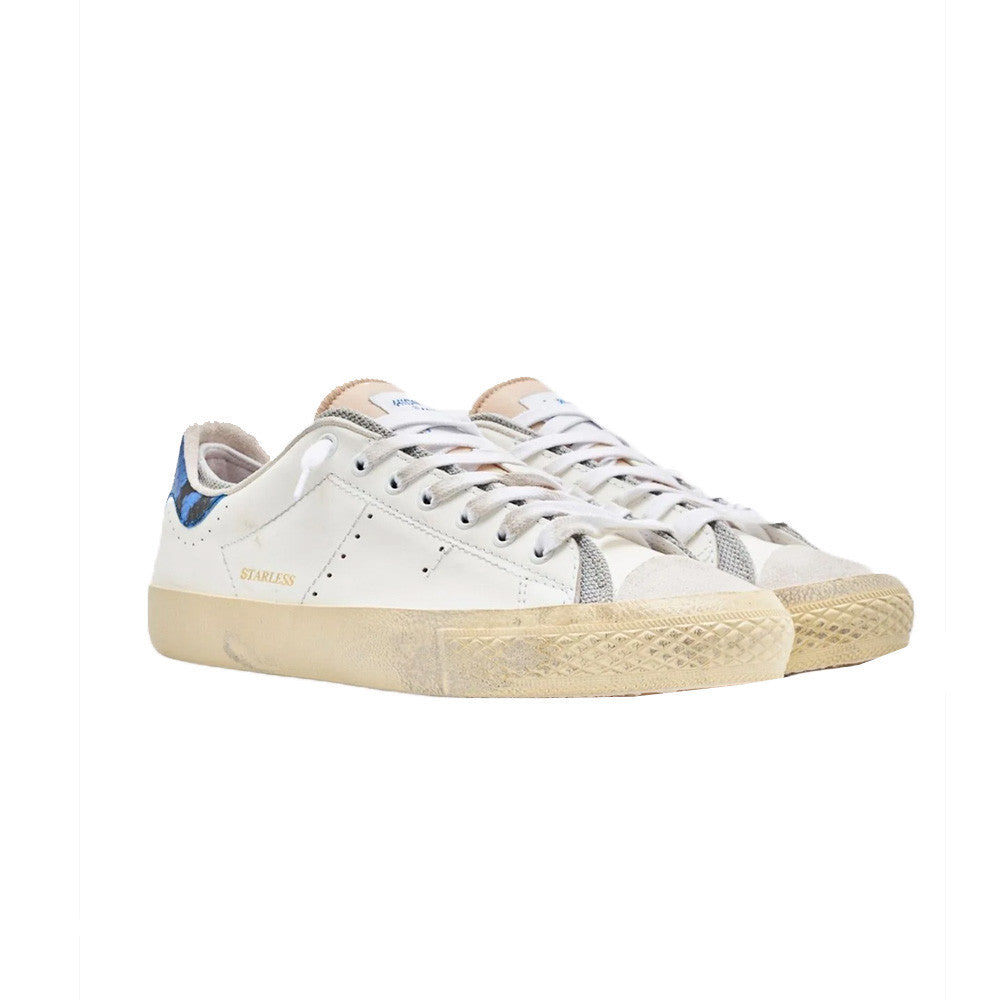 Sneakers de Piel Hidnander STARLESS LOW 116 Color Blanco y Azul_5457.jpg
