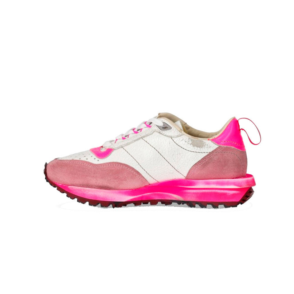Sneakers de Piel Hidnander Tenkei Track Edition 020 Color Blanco y Fucsia_4613.jpg