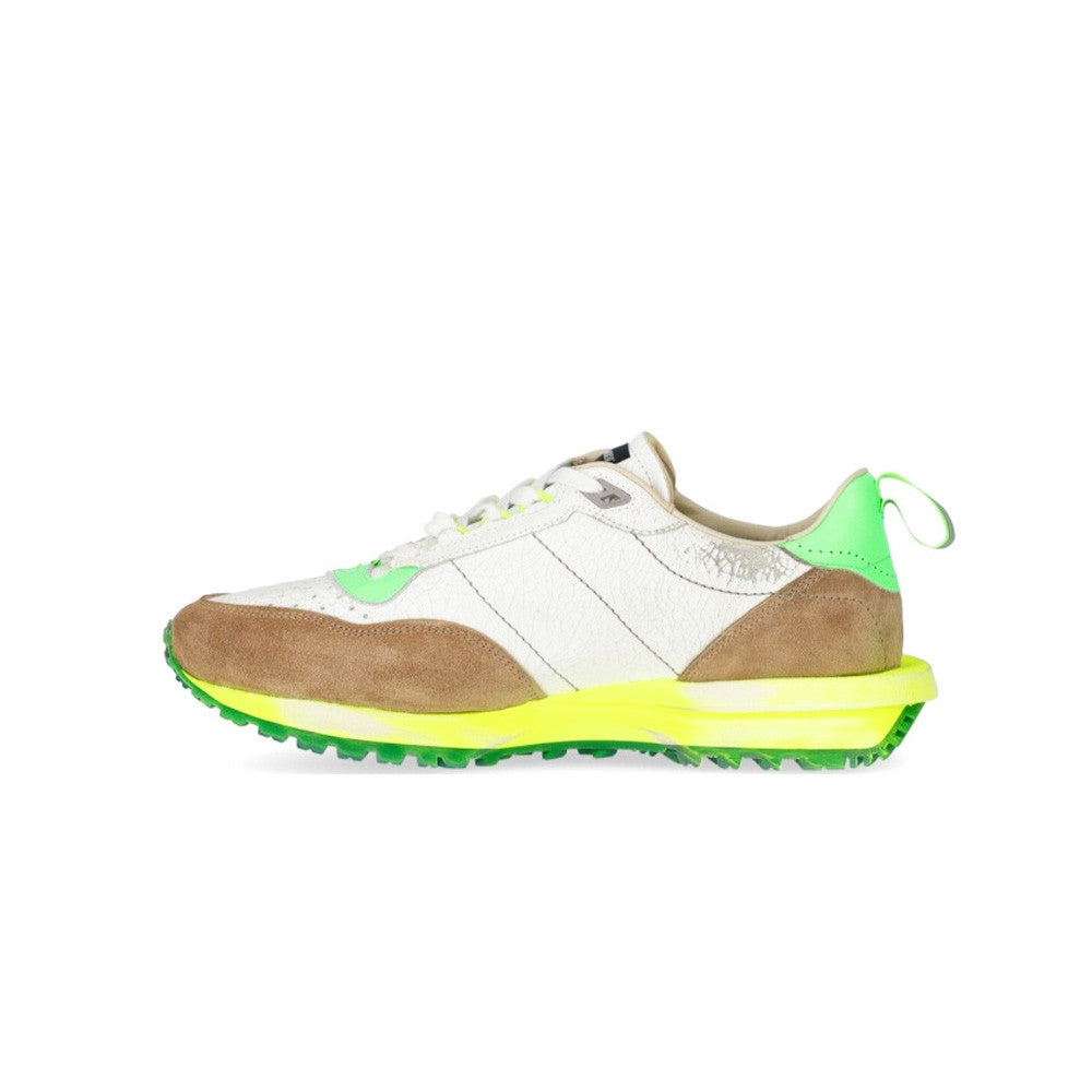 Sneakers de Piel Hidnander Tenkei Track Edition 063 Color Blanco y Lima_4571.jpg
