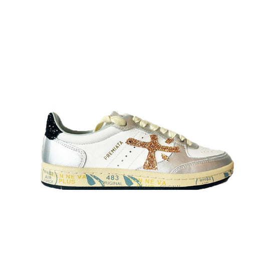 Sneakers de Piel Premiata BSKTCLAD 8170 Color Blanco y Oro_8379.jpg