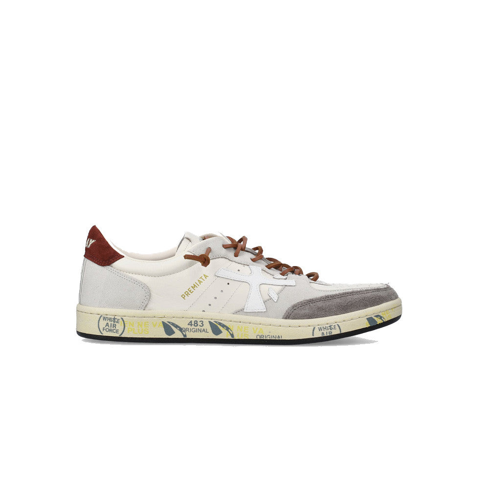 Sneakers de Piel Premiata BSKT CLAY 7616 Color Crudo y Marrón_7372.jpg