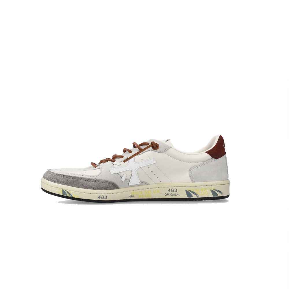 Sneakers de Piel Premiata BSKT CLAY 7616 Color Crudo y Marrón_7373.jpg