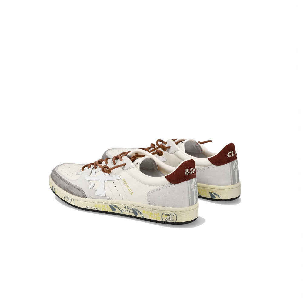Sneakers de Piel Premiata BSKT CLAY 7616 Color Crudo y Marrón_7375.jpg