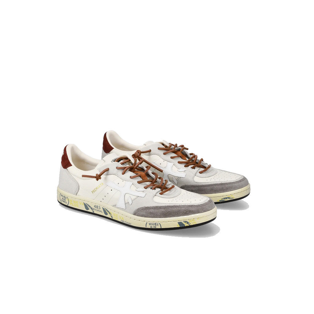 Sneakers de Piel Premiata BSKT CLAY 7616 Color Crudo y Marrón_7376.jpg