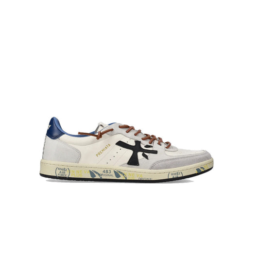 Sneakers de Piel Premiata BSKT CLAY 7617 Color Crudo y Marino_7382.jpg